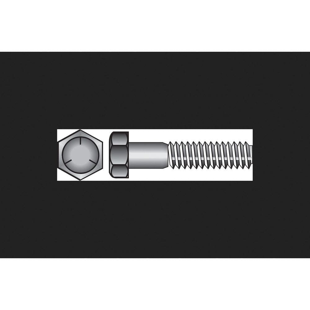 Parafuso Hillman 1/4” x 6 cm, cabeça hexagonal de aço zinco, 100 unidades