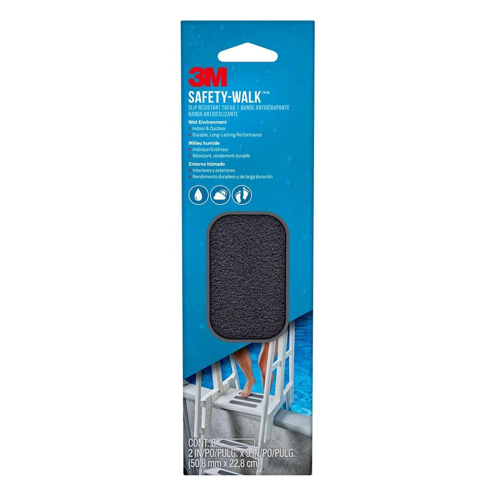 Fita adesiva 3M Safety-Walk para uso interno/externo, 6 faixas antiderrapantes