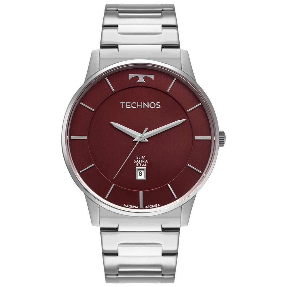 Relógio Technos Masculino Slim Prata - Gm10yq-1n