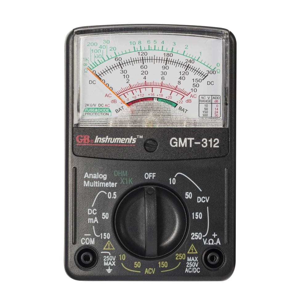 Multímetro Analógico Gardner Bender GMT-312 300V CA/CC 5 Funciones