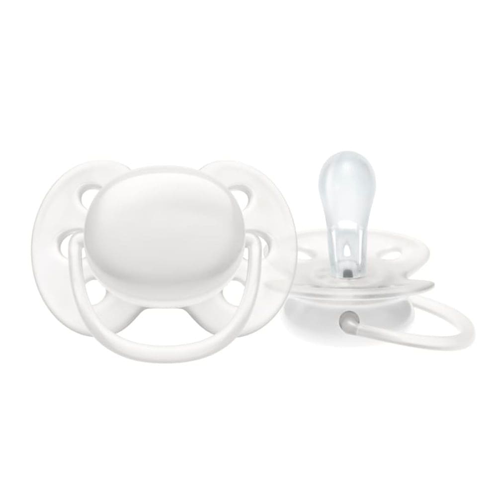 Chupeta Philips Avent Ultra Soft Tamanho 2 de 0 a 6 Meses Branco 1 Unidade