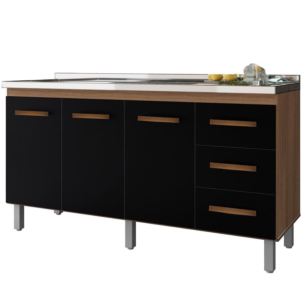 Balcao Para Pia 3P 3G 160 cm Emily Mobbs