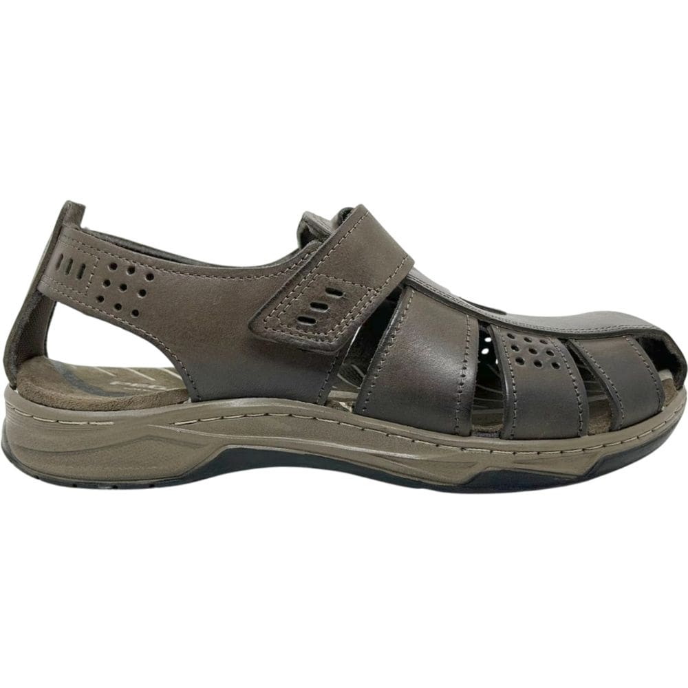 Sandália Masculina Fechada Casual Dia a Dia Passeio em Couro Amortech Ultra Conforto Pegada 132255