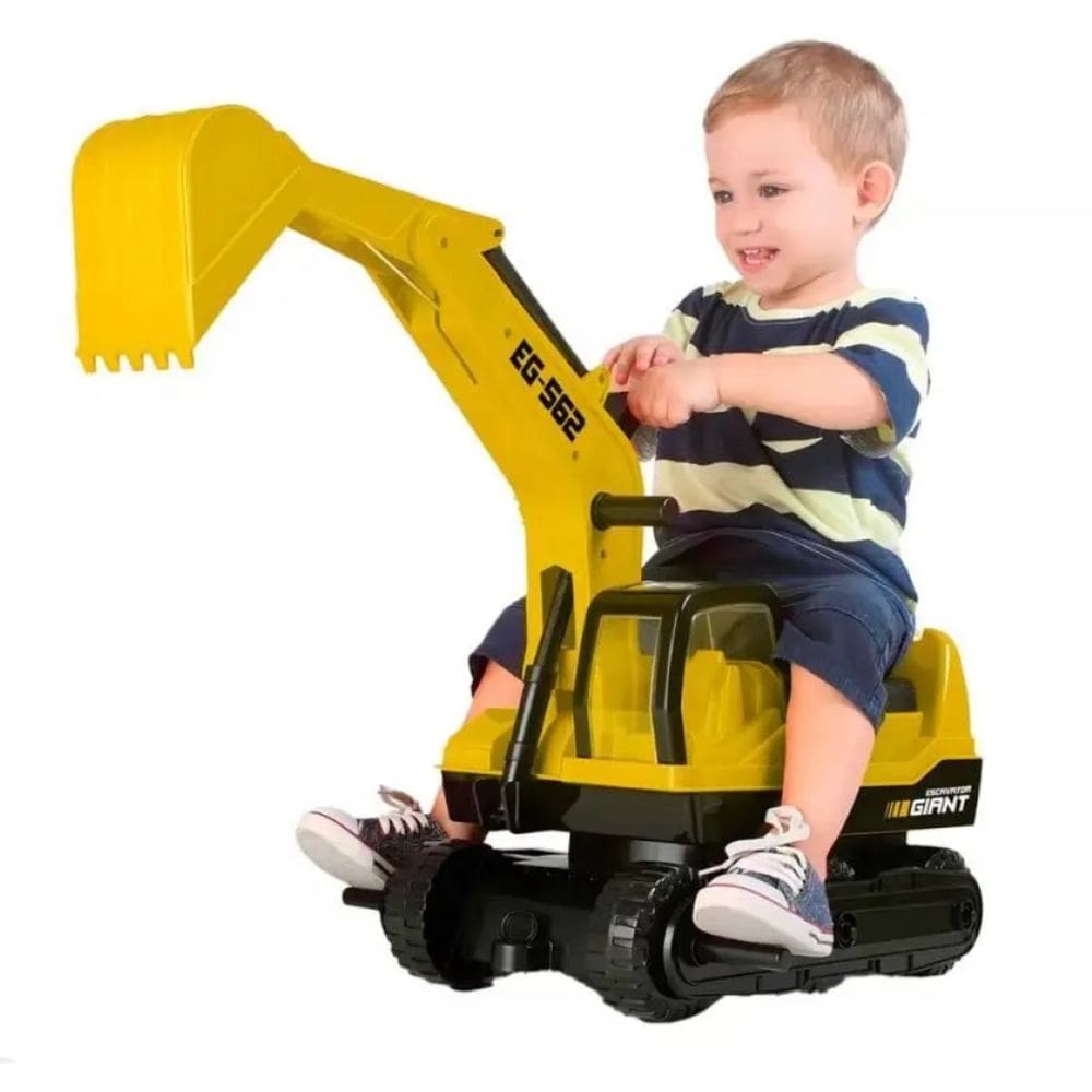 Trator Escavadeira Infantil Gigante Escavator Infantil Amarelo