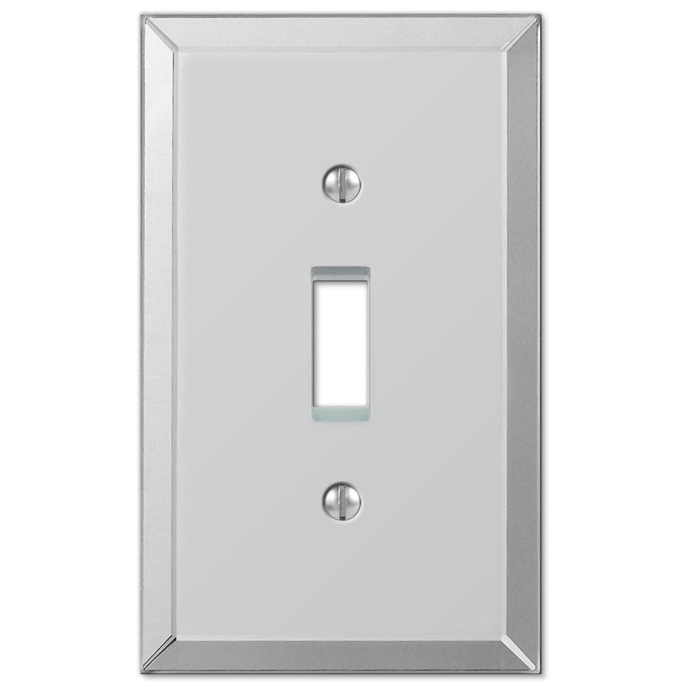 Placa de Interruptor Simple Amerelle con Acabado en Espejo de Acrílico