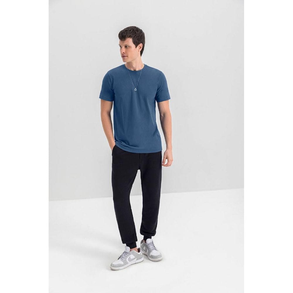Camiseta masculina em meia malha Essendi
