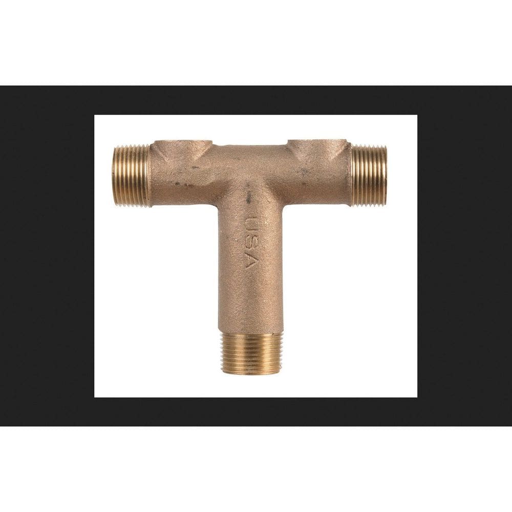 Encaixe de tubulação de mangueira Campbell Universal Tank Cross 1” Brass