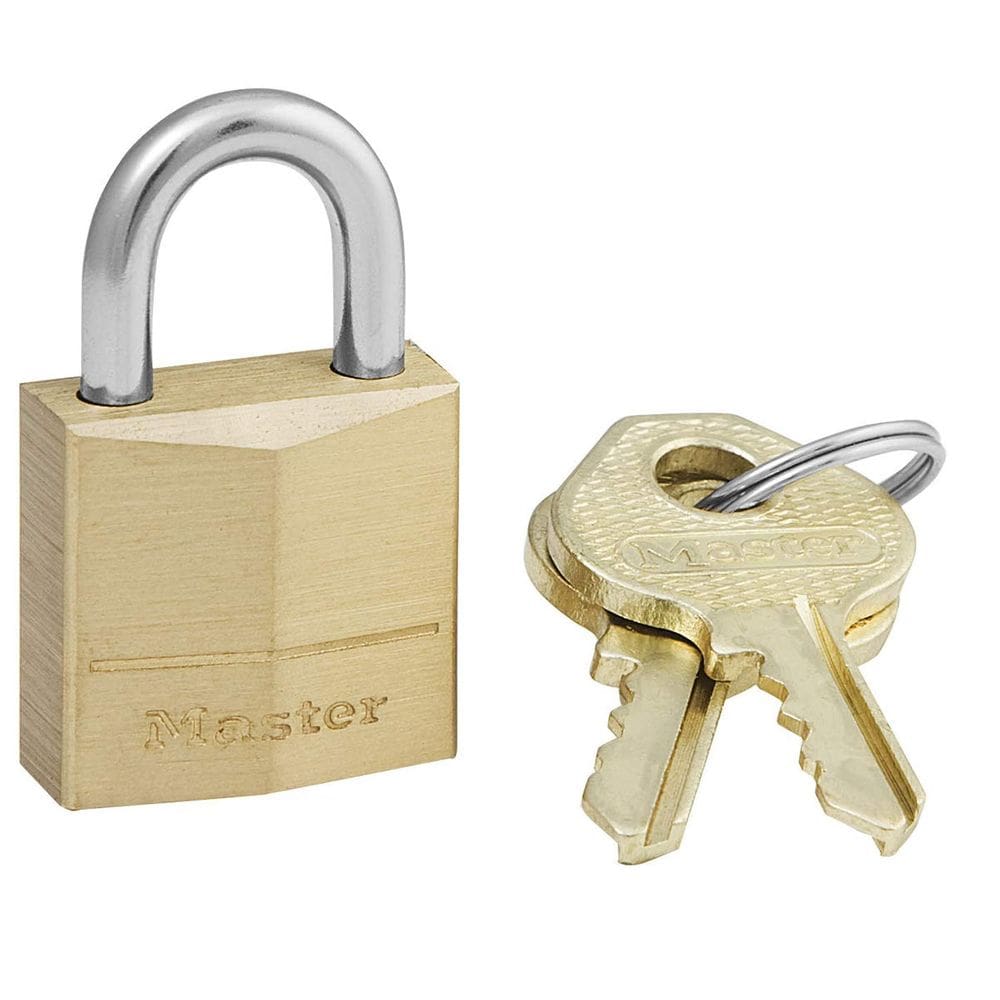 Cadeado Master Lock 120D em latão com chave diferente