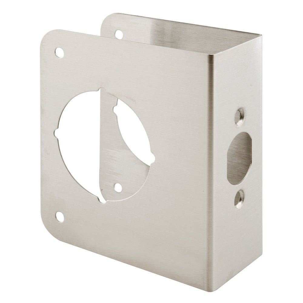 Placa de reforço para fechadura de porta Prime-Line U 9590 em aço inoxidável
