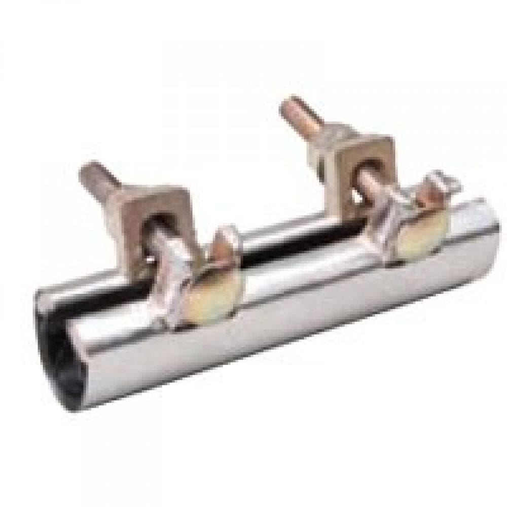 Braçadeira de reparo de tubos B. Aço inoxidável galvanizado de 1/2 polegada