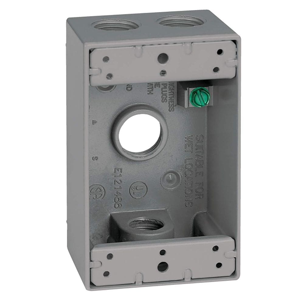 Caixa de tomada elétrica de metal Sigma Electric 14253 à prova de intempéries