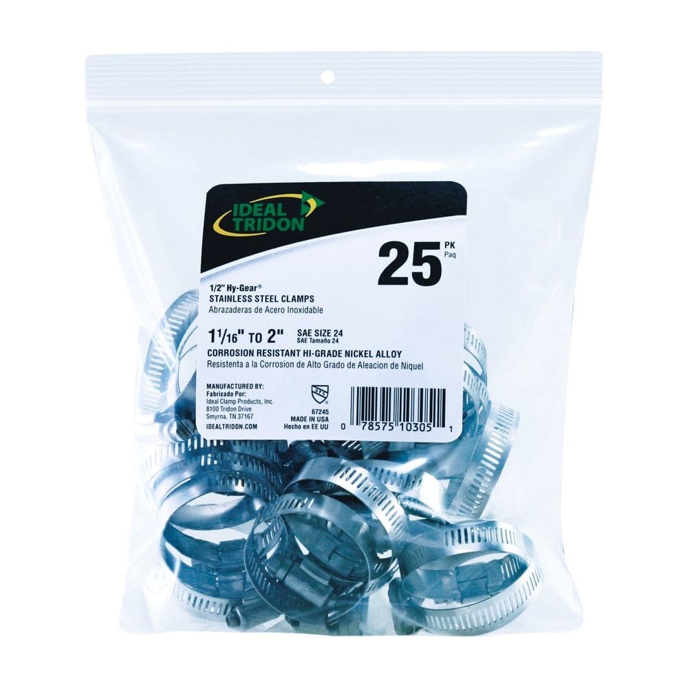 Braçadeiras de mangueira IDEAL Tridon em aço inoxidável 1”