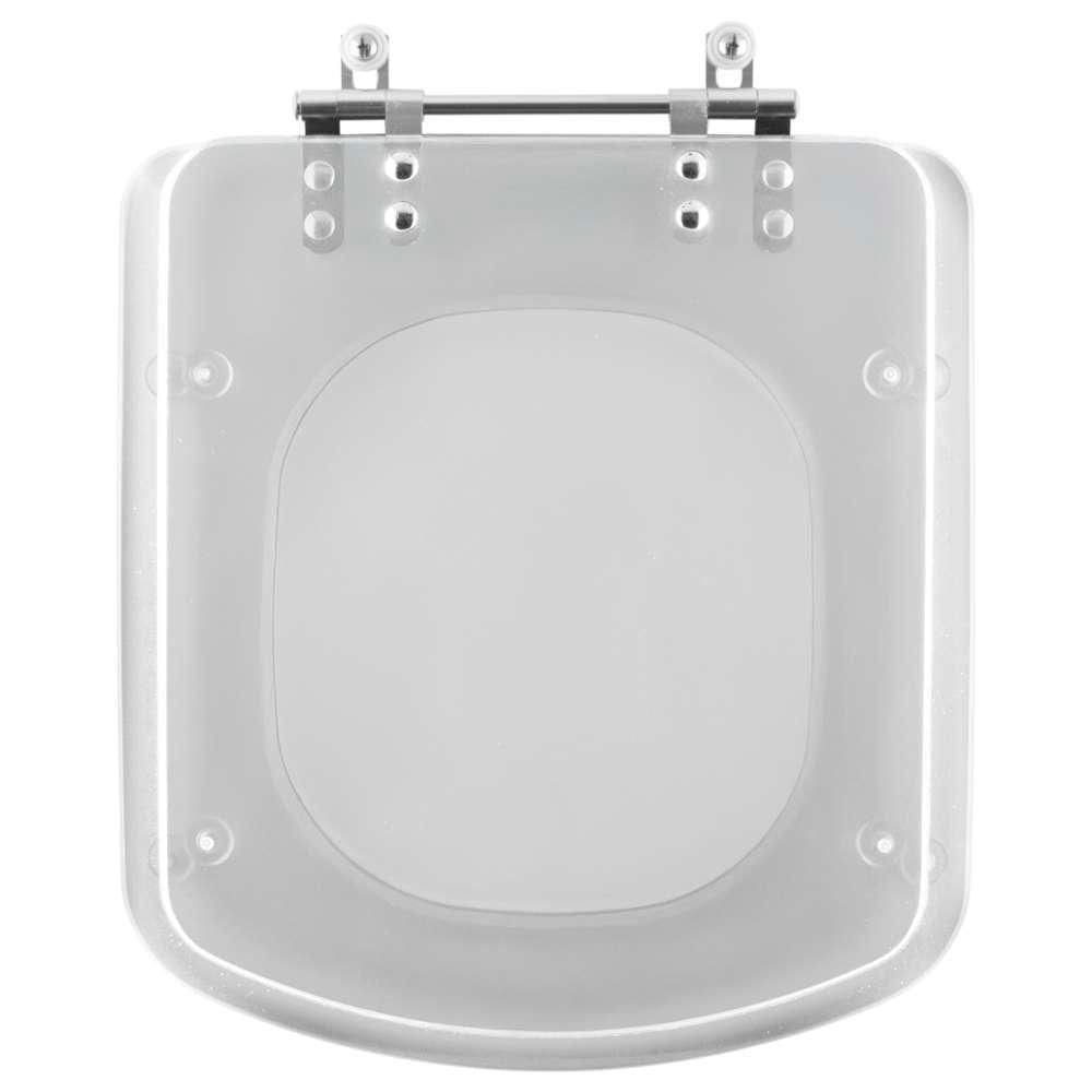 Assento Sanitario Poliester Quadra Transparente Para Vaso Deca