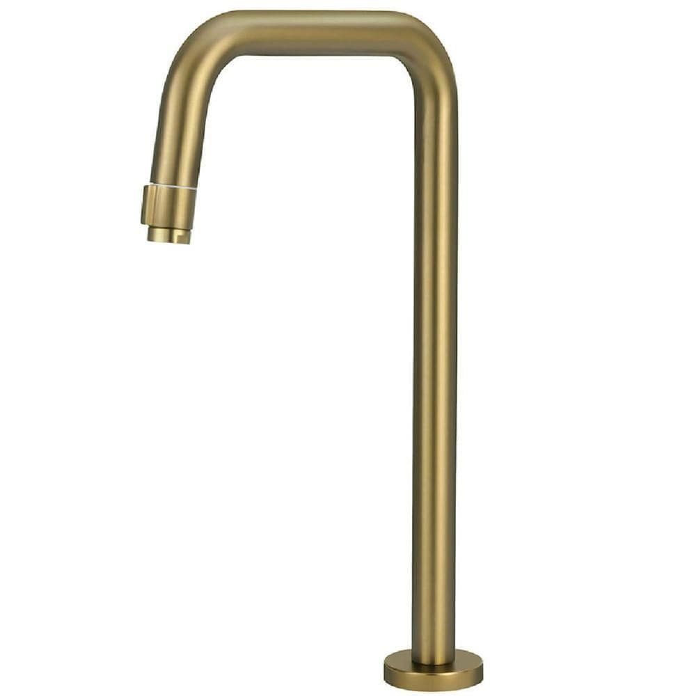 Torneira De Mesa Alta Redonda Modelo U Golden 23mm 1-4 De Volta Para Lavatório 1256 - 773134 - Stoc