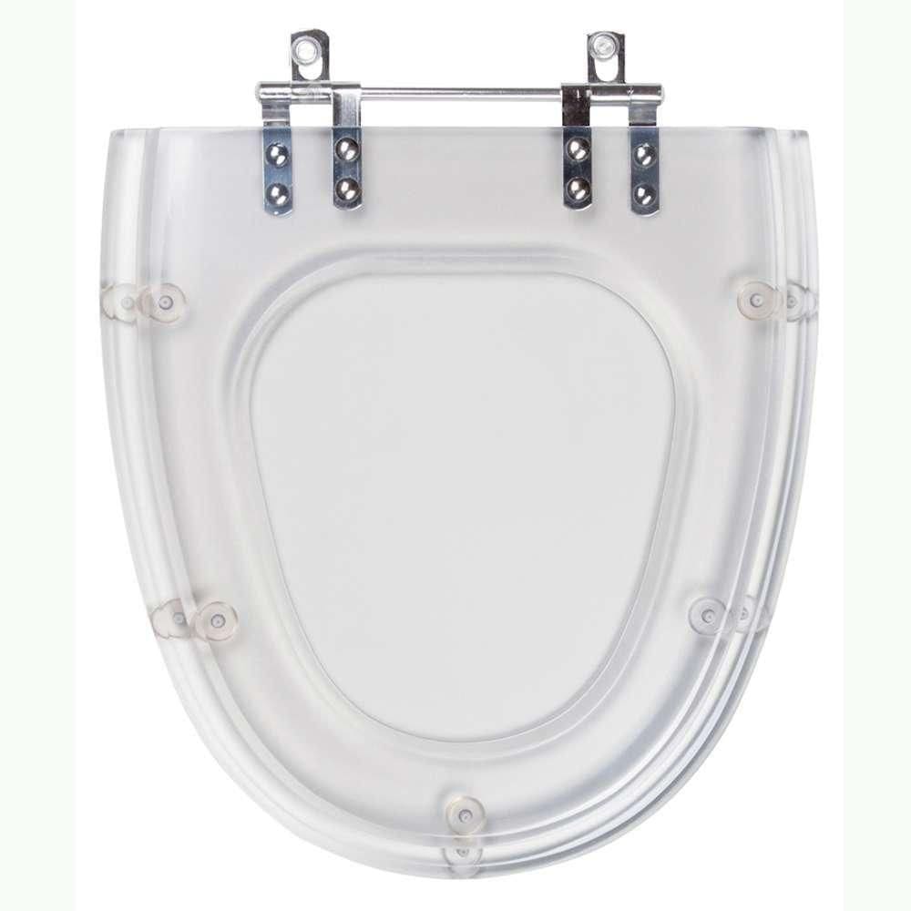 Tampa De Vaso Acrilico Transparente Aloha Para Bacia Celite 6lpf