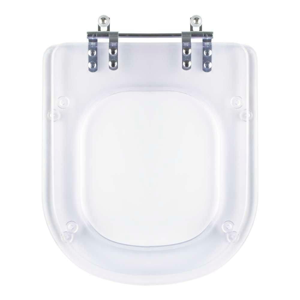 Tampa De Vaso Acrilico Transparente Square Para Bacia Lorenzetti 6lpf