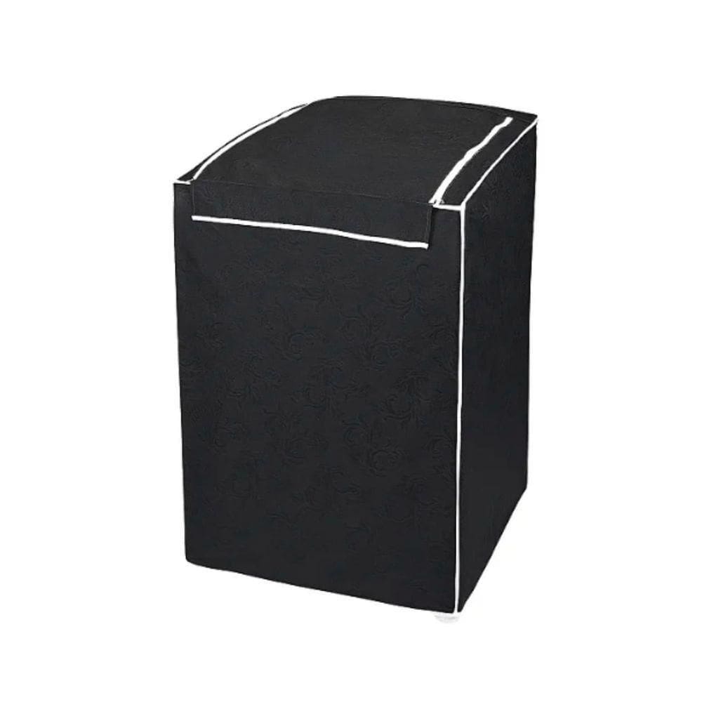 Capa Maquina De Lavar Abertura Superior Com Ziper Preta - P