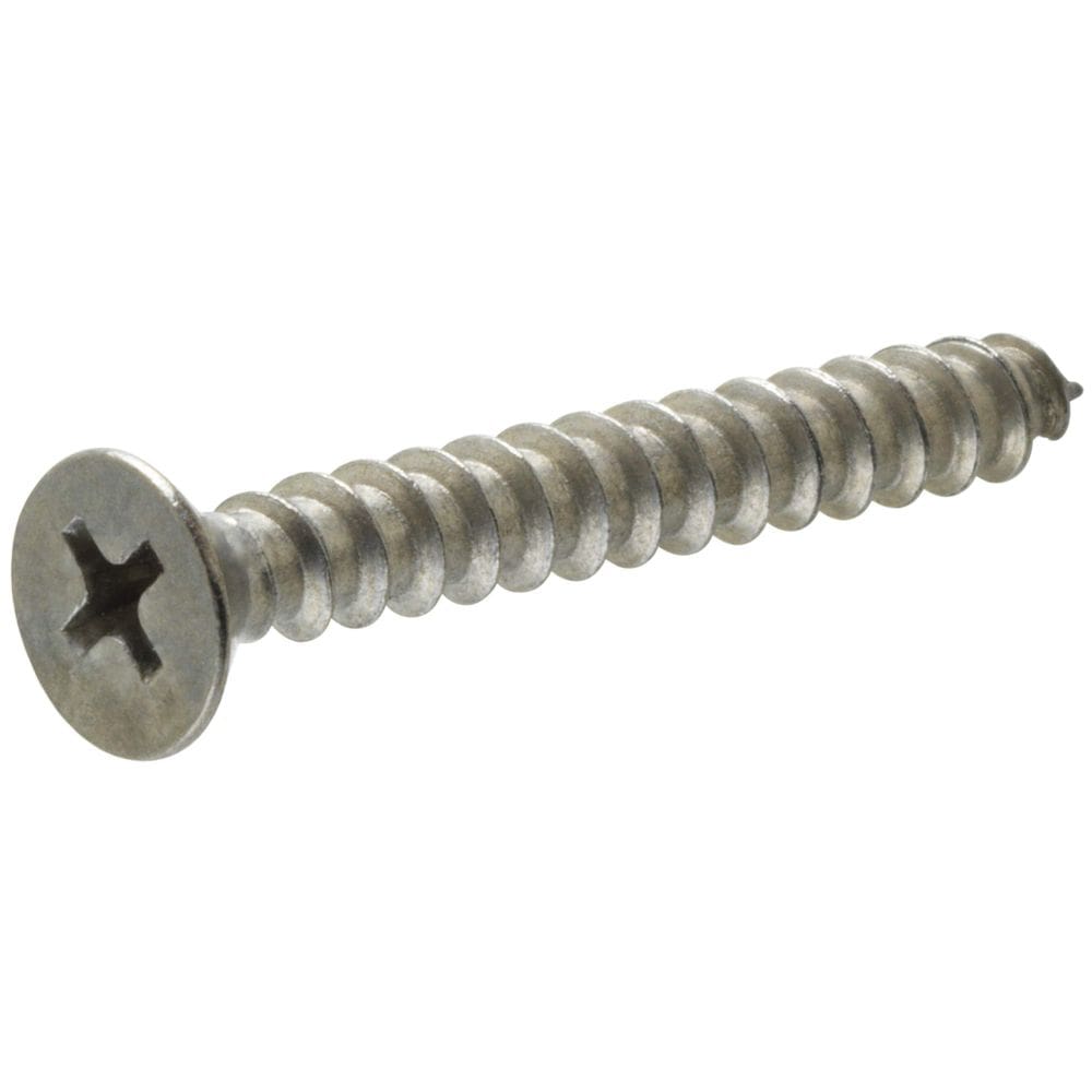 Parafuso Hillman 823426 Cabeça plana de aço inoxidável #6 x 2,5 cm 100 unidades