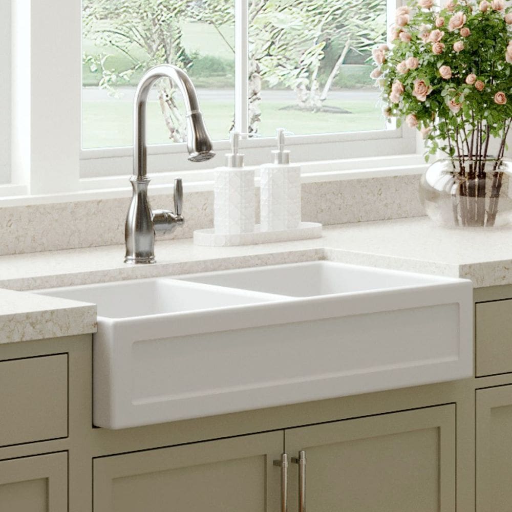 Cuba Cozinha Farm Sink Dupla Quadratta 87 cm Estilo Fazenda Avental