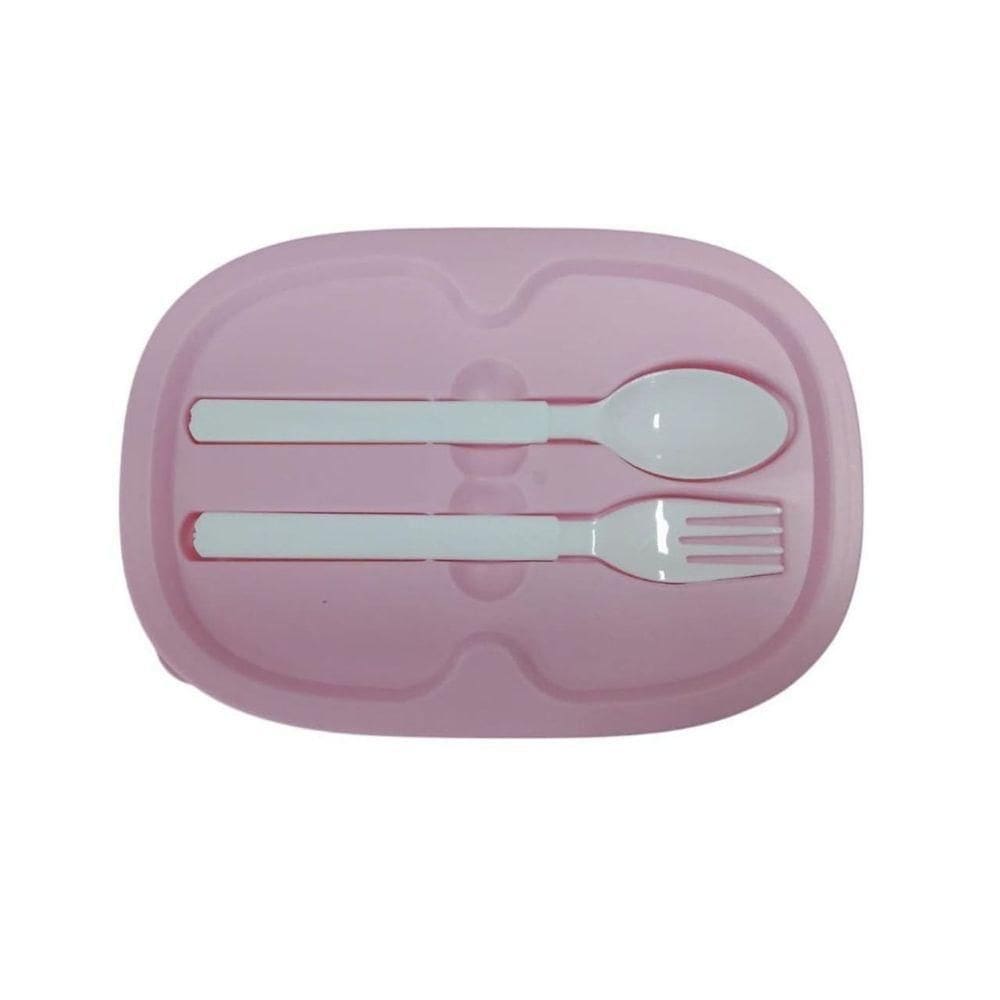 Kit Lancheira Infantil My Melody Dupla Camada Com Alça E Talher 1600ml
