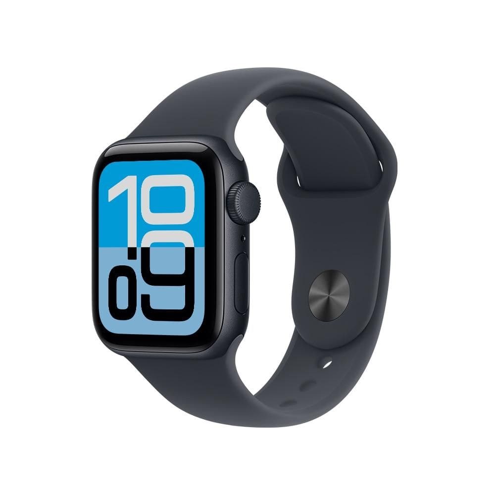 Apple Watch SE 3 GPS - Caixa meia-noite de alumínio – 40 mm - Pulseira esportiva meia-noite – P/M
