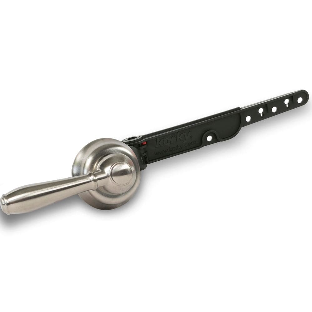 Alavanca de tanque de toalete Korky Strongarm Faucet Style Nickel