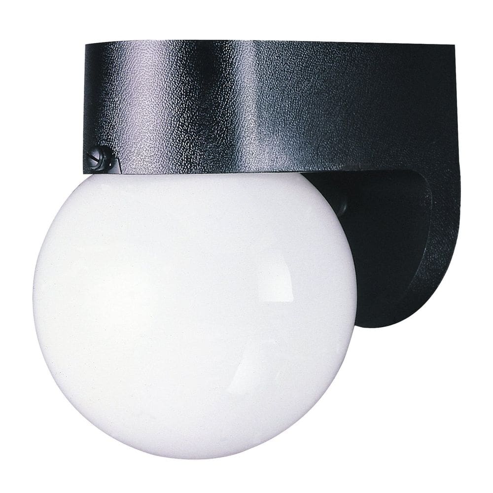 Lanterna de parede ao ar livre Westinghouse 6680300 Black White Globe
