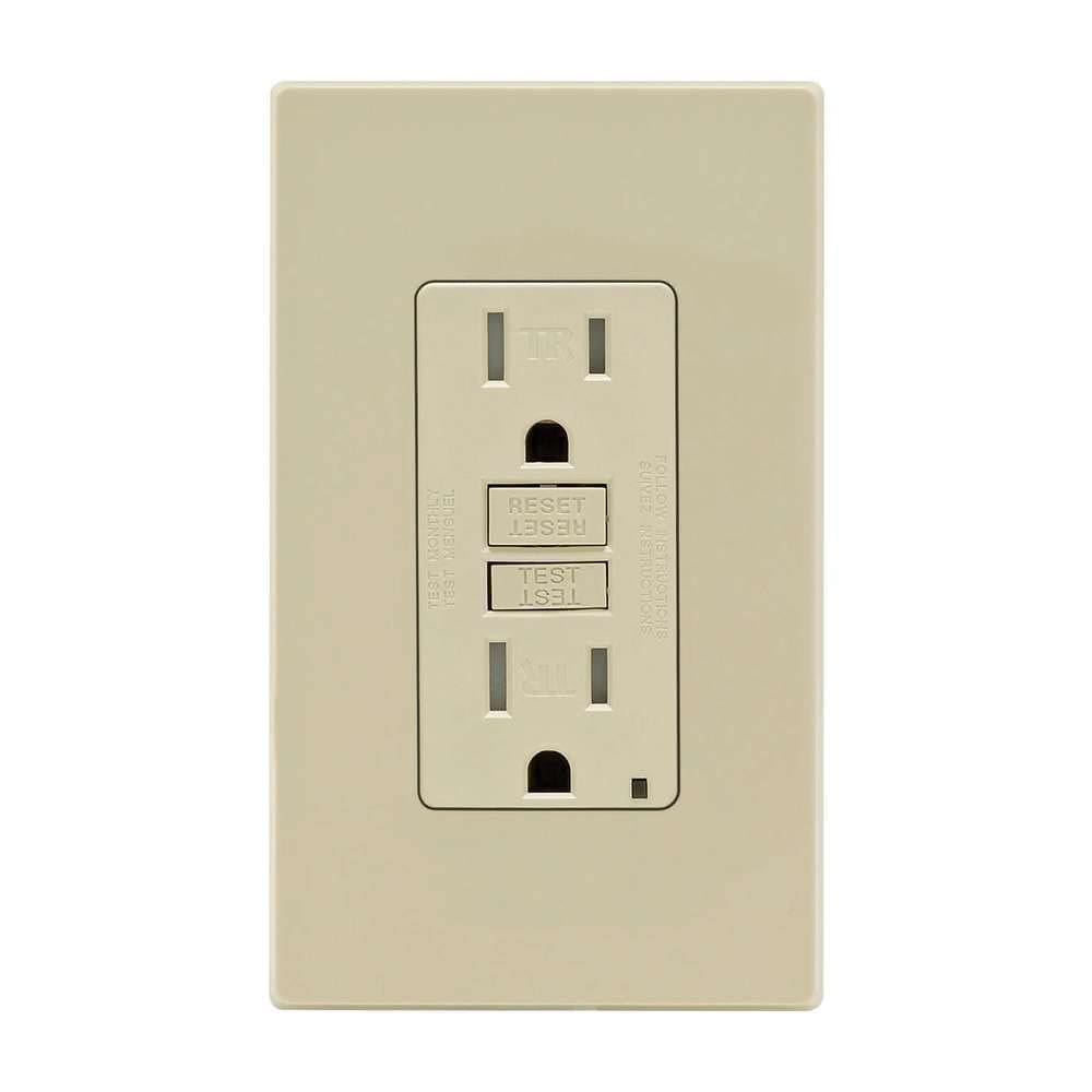 Tomada elétrica Leviton Smartlockpro GFCI 15A 125V Ivory
