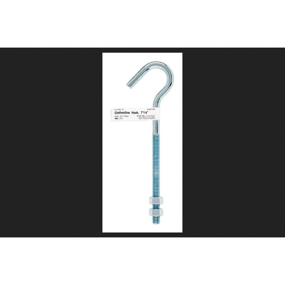 Gancho para tendedero HAMPTON de acero zincado de 18 cm