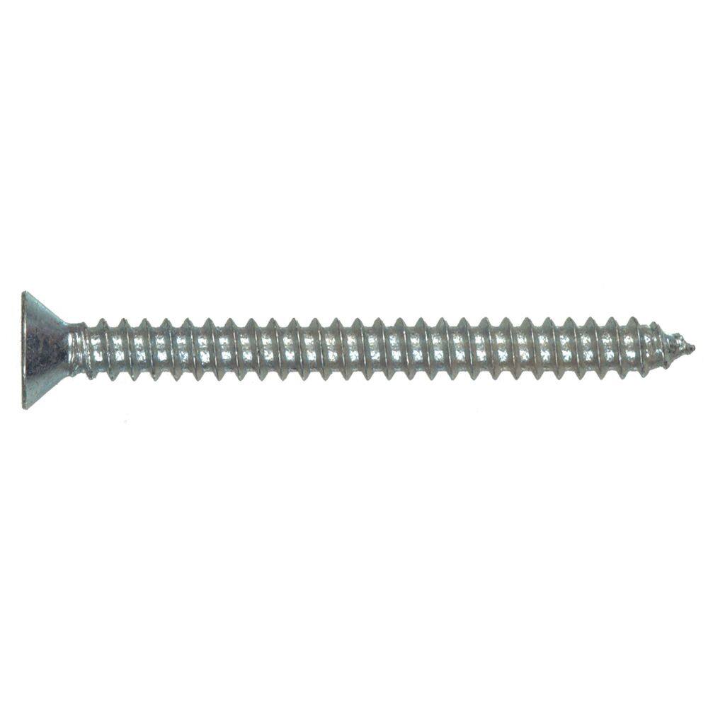 Parafuso de chapa metálica Hillman 35,6 cm x 6,4 cm de cabeça plana, pacote com 100