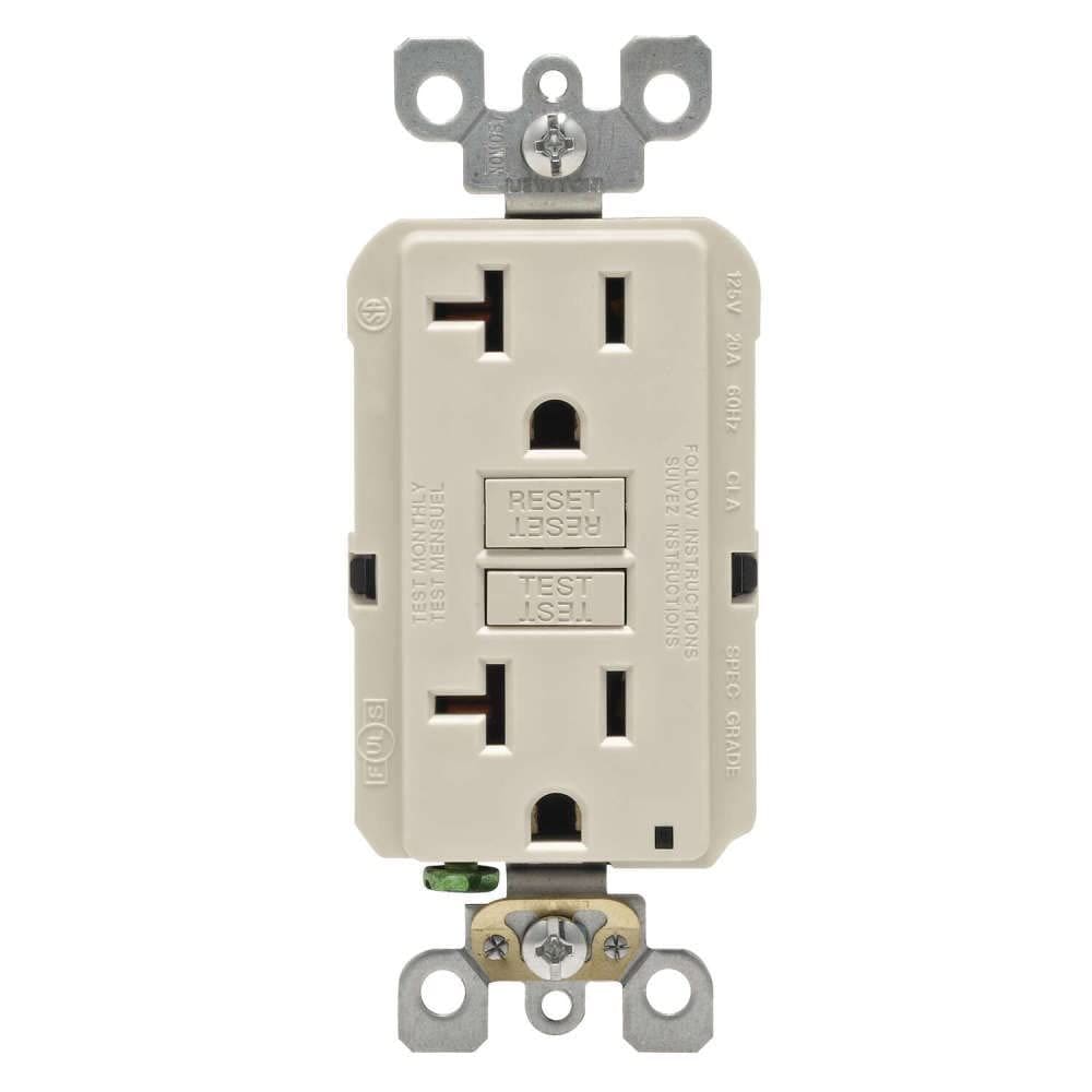 Enchufe Eléctrico Leviton GFNT2-KT 20A 125V GFCI con Autoevaluación