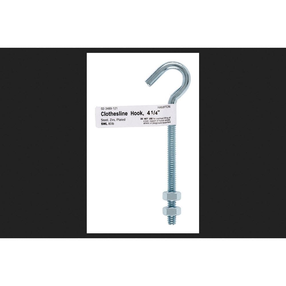 Gancho de parafuso ACE 11 cm zincado com 2 porcas