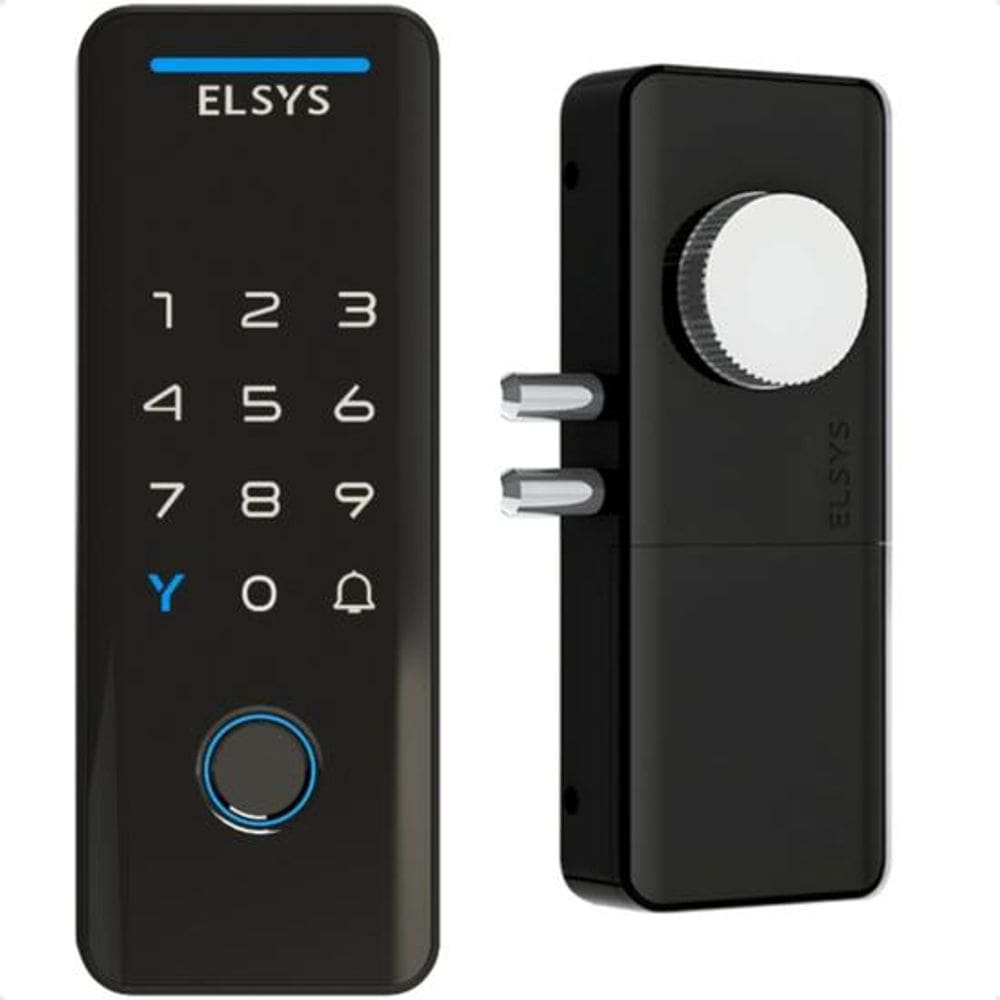 Fechadura Digital Preto Senha Tag Elsys Esf-ds4100v