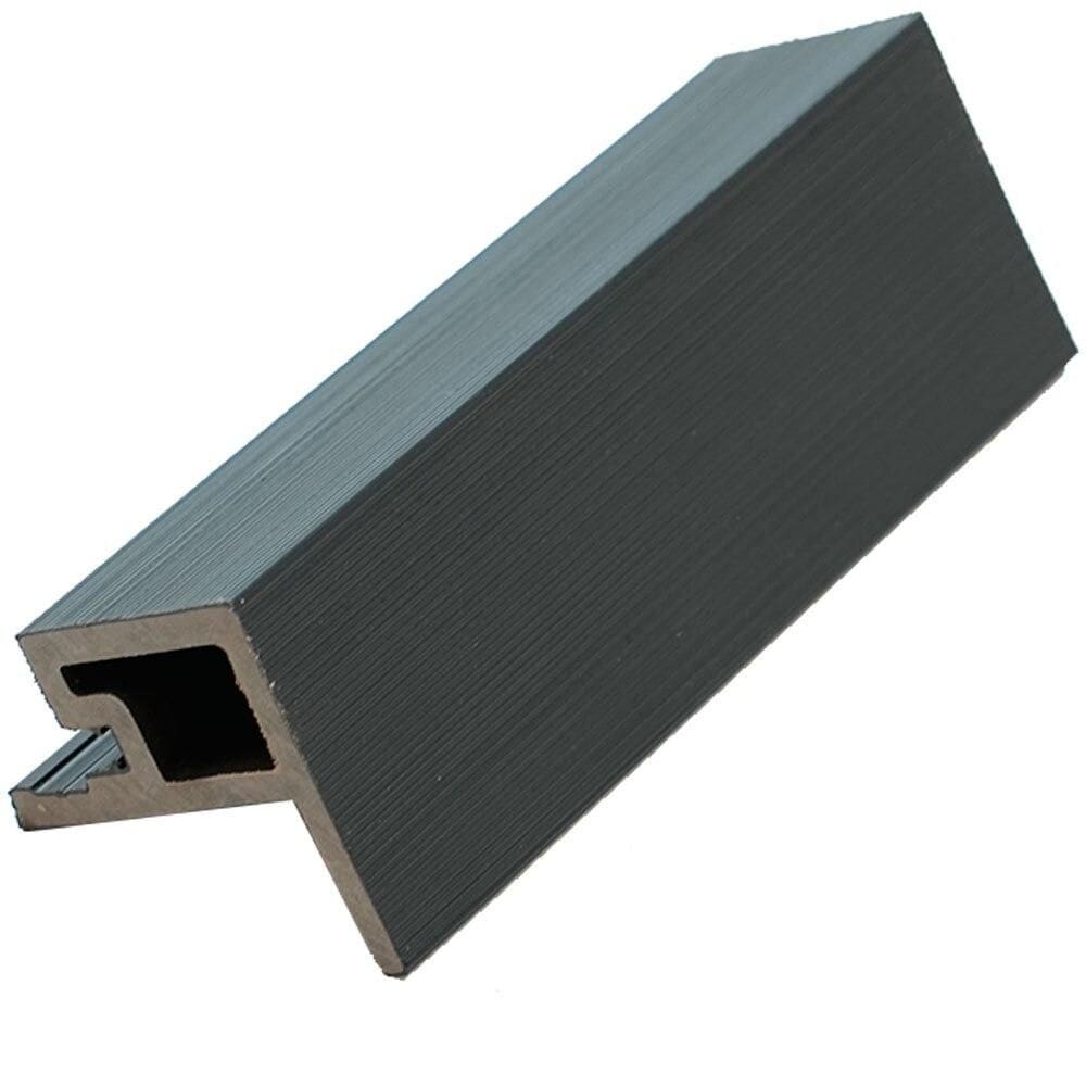 Acabamento para Painel Ripado Modaza 1/2 WPC Externo, 4,95 x 290 cm, Nero