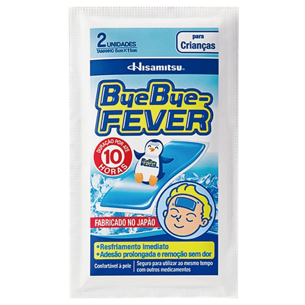Adesivo para Alívio da Febre Bye Bye Fever Crianças 2 Unidades