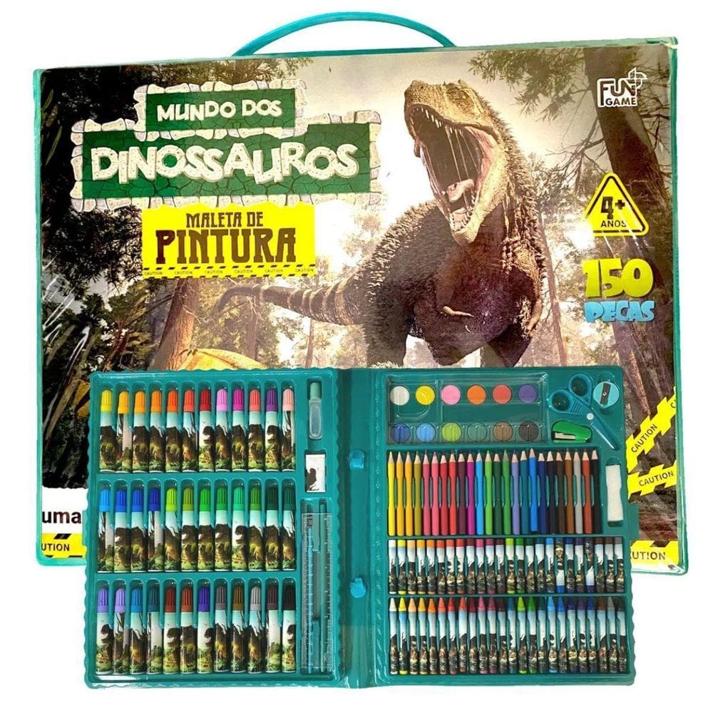 Estojo De Pintura Infantil Colorir Desenhos 150 Peças
