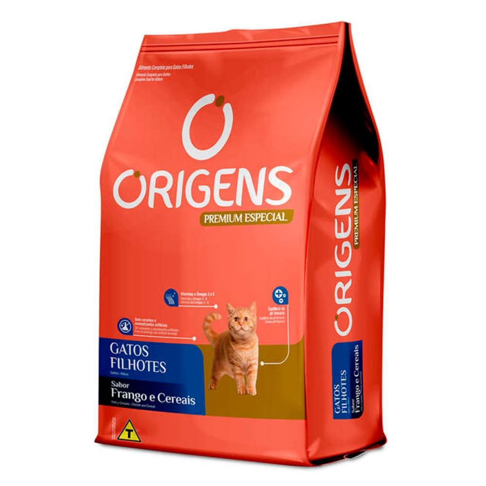 Ração para Gatos Filhotes Origens Premium Especial Sabor Frango e Cereais 1Kg