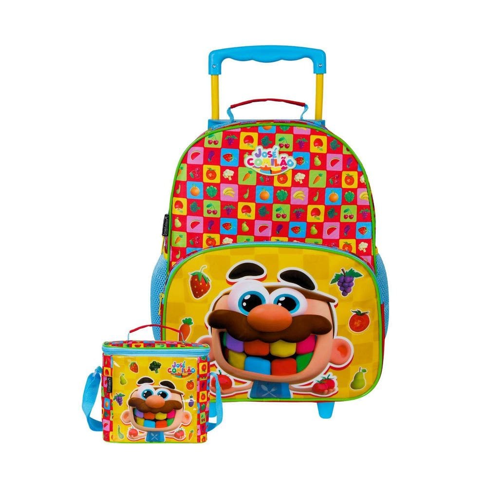 Kit Escolar Mochila Rodas + Lancheira José Comilão Oficial