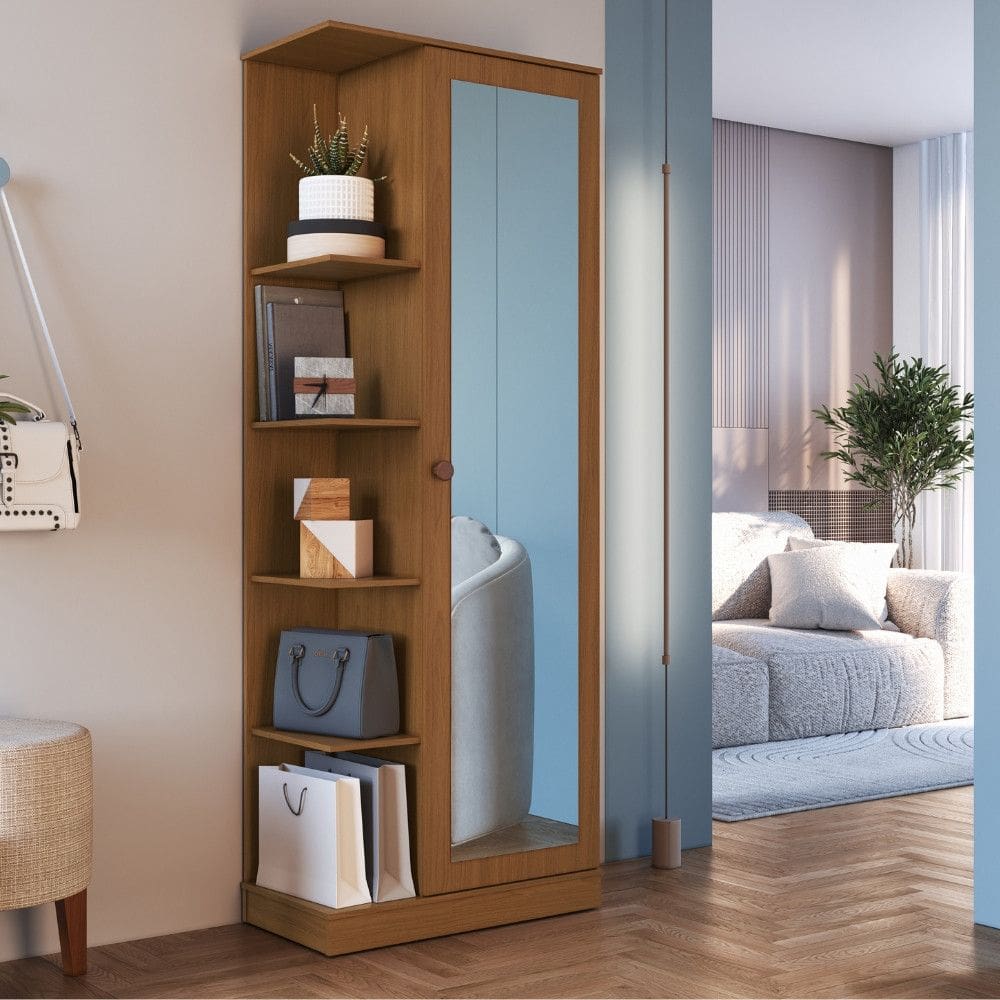 Sapateira 1 Porta com Espelho Camile Indekes