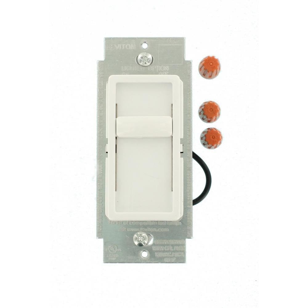 Dimmer Leviton Decora SureSlide White 600W 15A, pacote com 3