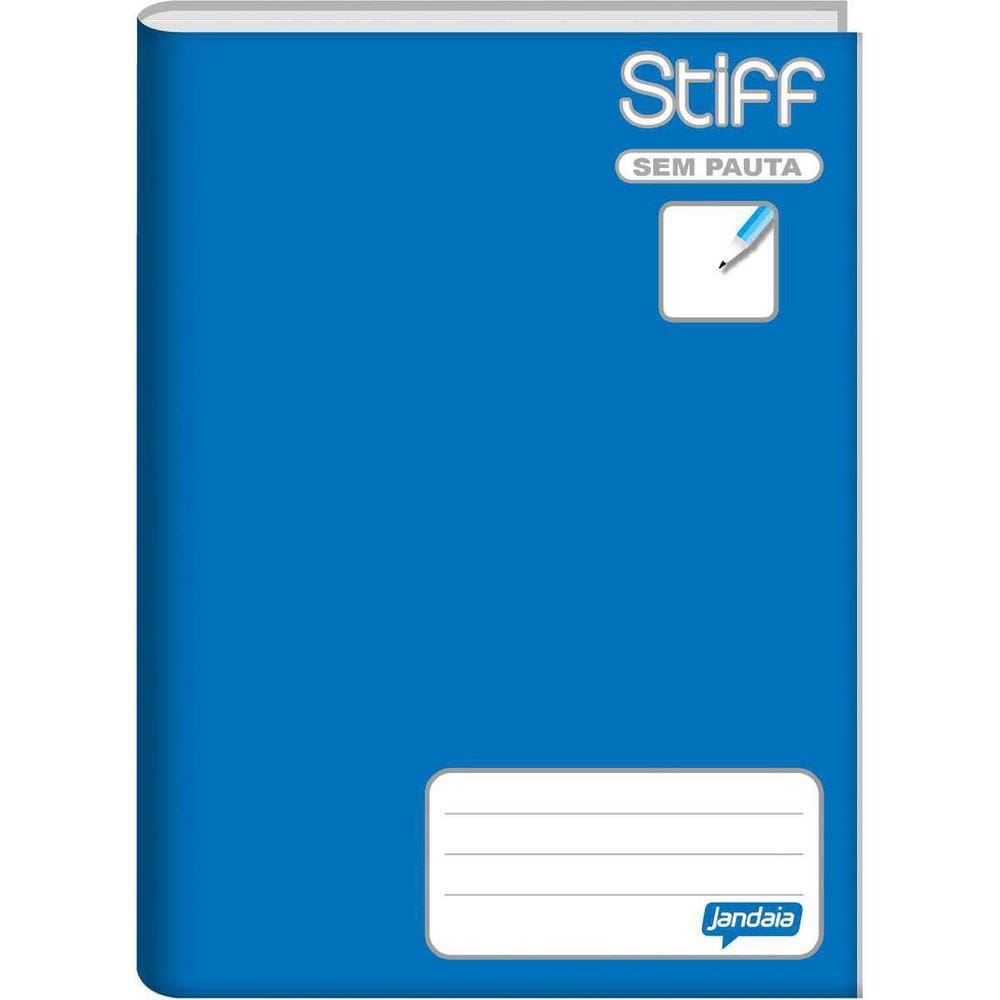 Caderno Brochurao Sem Pauta Stiff 96 Folhas Azul
