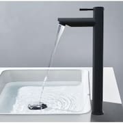 Torneira para Banheiro Bica Alta Para Sobrepor Cuba Fria Preto Fosco FC-141