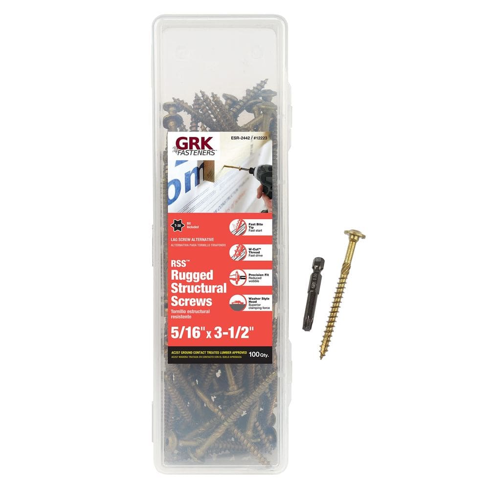 Parafusos GRK 12223 5/16 x 3-1/2 RSS™ Rugged Structural 100
