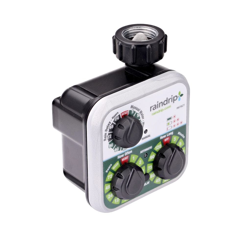 Aspersor de água analógico de 3 mostradores Timer Raindrip R675CT