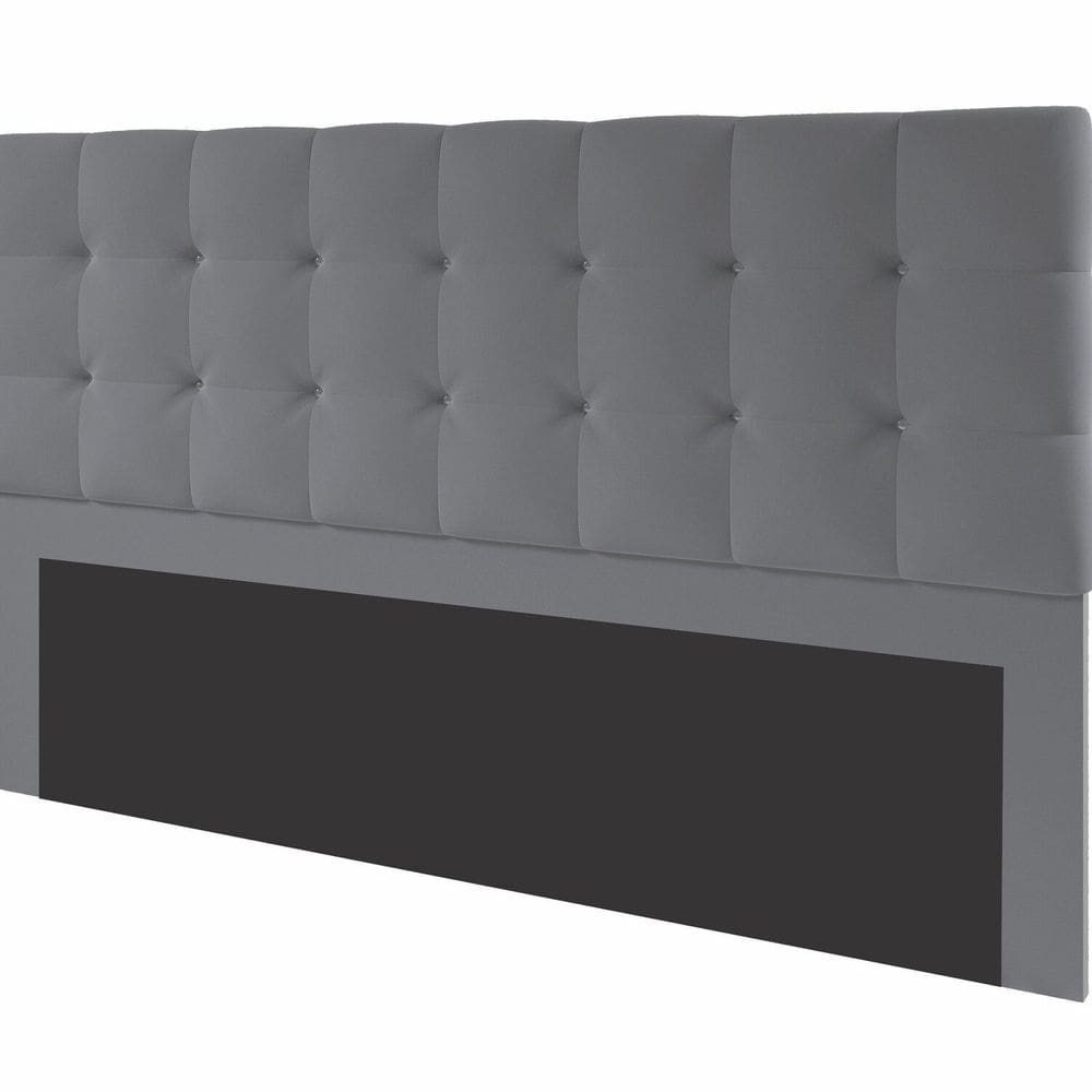 Cabeceira Estofada com Strass 195cm King Paris Cinza