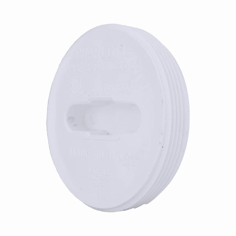 Plugue Flush CLEANOUT DWV para drenagem sanitária Charlotte Pipe de 4 polegadas
