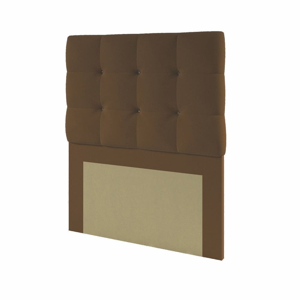 Cabeceira Estofada com Strass 90cm Solteiro Paris Marrom
