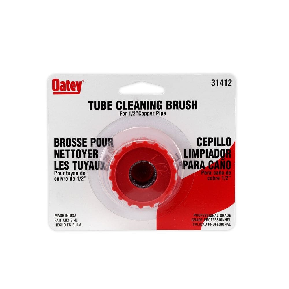 Escova de limpeza de tubos Oatey 31412 para tubo de 1/2”