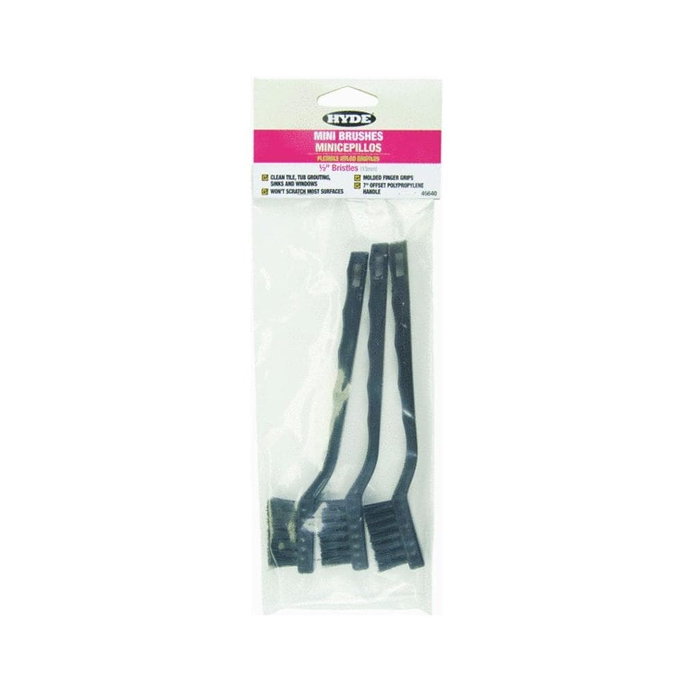 Pincel de pintura Hyde 46640 Nylon Mini Brush, pacote com 3