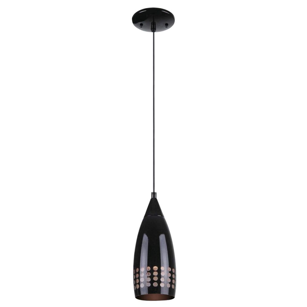 Luminária Westinghouse Percy Mini Pendant preta 30x13cm